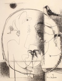 A. S. Rind, 28 x 22 Inch, Charcoal On Paper, Figurative Painting, AC-ASR-410